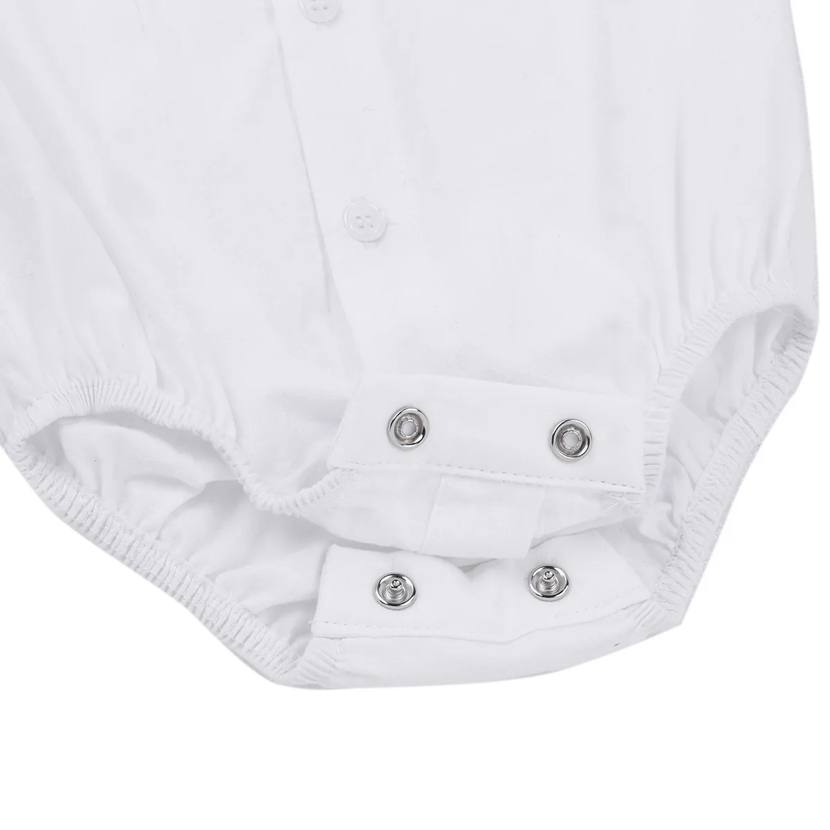 FEESHOW Gentleman Infant Baby Boy Formal Shirt White Newborn Wedding Party Clothes Baby Long Sleeve Body Jumpsuit Baby Rompers