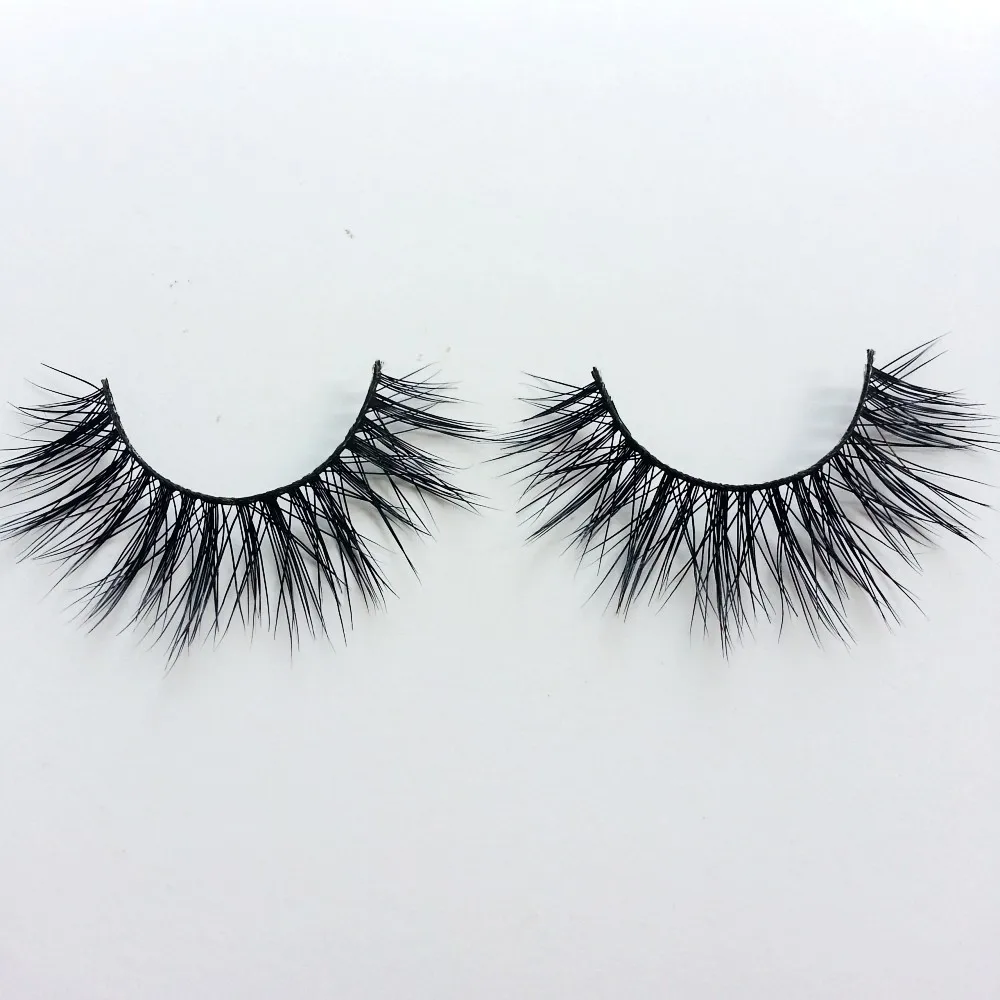 IN USA 1000PAIRS 100% handmade natural thick Eye lashes wispy makeup extention tools 3D mink hair volume soft false eyelashes