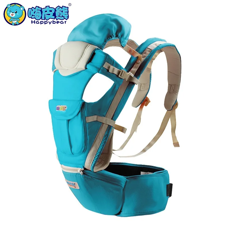 HappyBear Fashion Baby Carrier Hipseat Baby Backpack Ergonomic Carrier 5 in 1 Multifunctional Baby Wrap Slings for Babies 8026