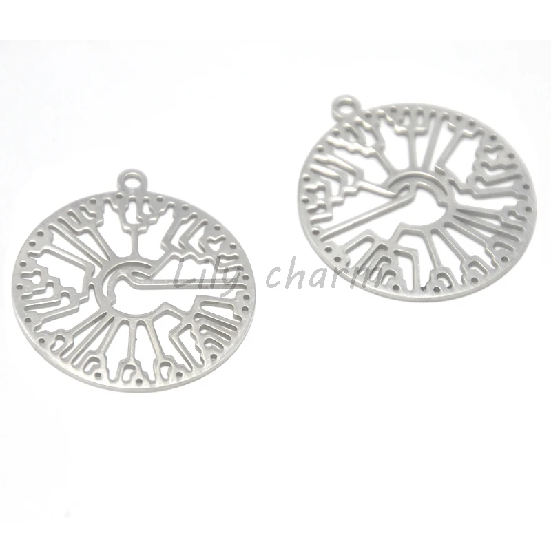 2pcs/lot Phylogenetic Tree charm Hillis Plot Handcrafted Pendant Evolution Biology Gift life Tree silver tone 34x30mm