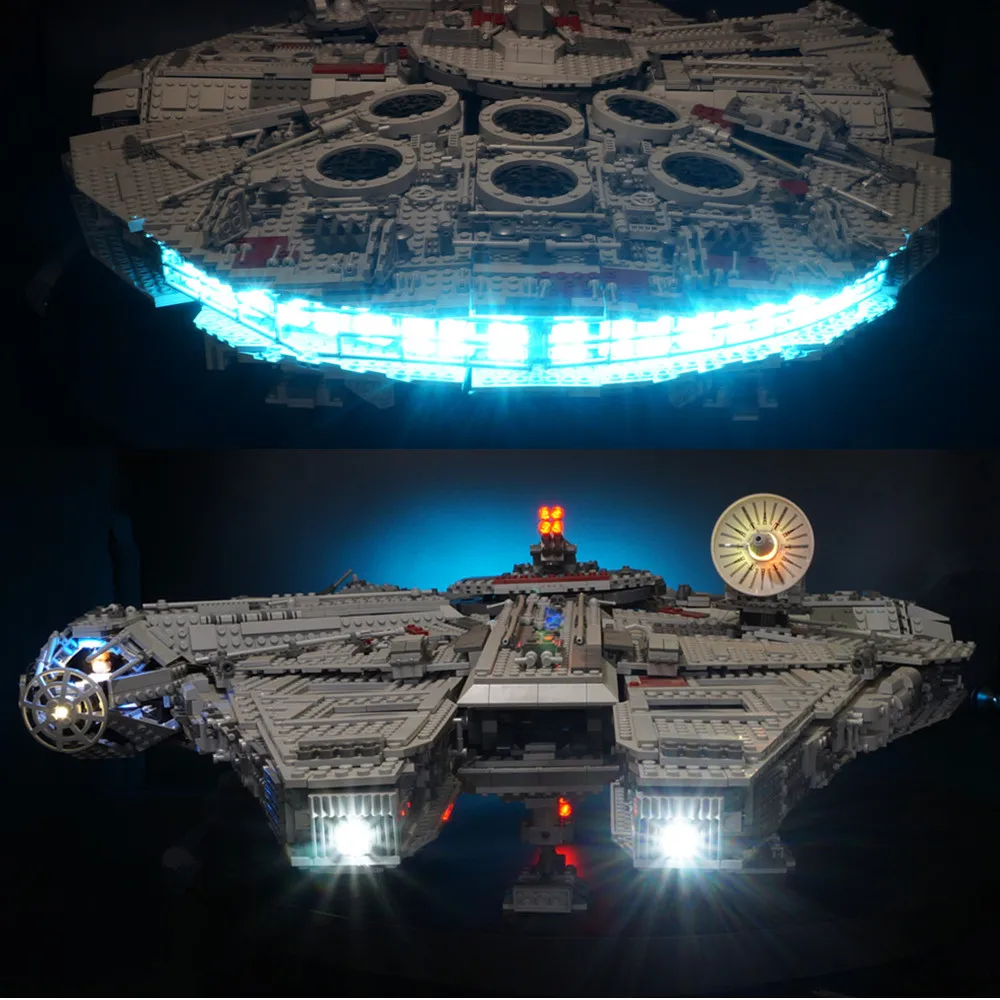 Led Light Kit For 10179 And 05033 Ultimate Wars Millennium Falcon Blocks  DIY Toys Set (Not Included Building Blocks)