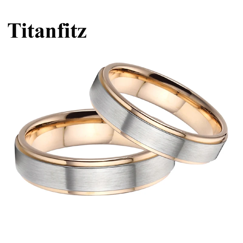 Conjunto de anillos de boda para hombres y mujeres, Alianza de Amor, promesa de matrimonio clásica, regalo para parejas, anillo de acero inoxidable