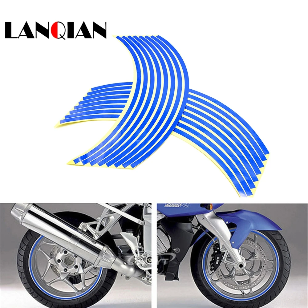 

For Kawasaki Ninja 1000 1000R 250 250R 300 300R 400R 650 motorcycle sticker Colorful motor wheel stickers Reflective Rim Strip