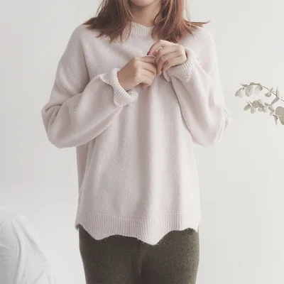 

OLGITUM 2020 4 Colors Sweaters Women Hot Sale Winter O-neck Long Flower Sleeve Pullovers Knitted Sweater Female Warm Tops SW741