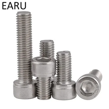 Thép không Gỉ 316 DIN912 Tiêu Chuẩn Hexagon Hex Ổ Cắm Cup Đầu Vít Bu Lông M5 * 8/10/12/14/16/20/25/30-50 mét