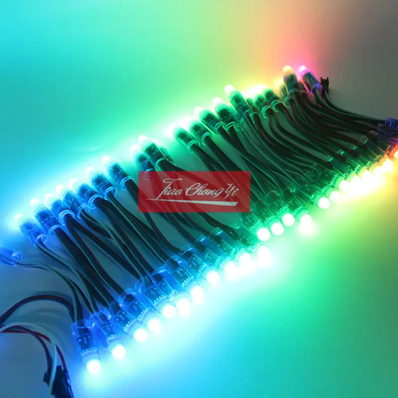 5V 50pcs/lot WS2811 12mm led string Module RGB Full color Pixels Addressable DC5V IP68 waterproof