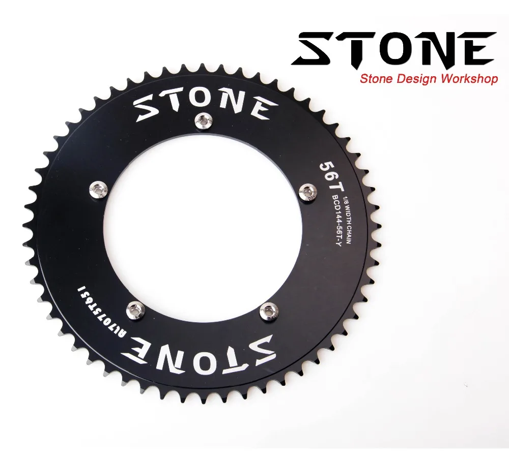 

STONE Fixie Bike Chainset Wheels передняя Звездочка шатун BCD 144mm, 42T to 60T, CNC Made