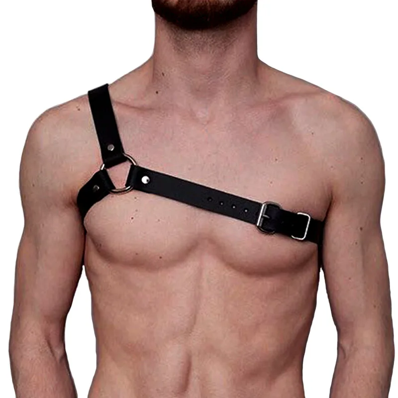 

New brand design Leather Harness belts Men Sexy Punk Leather Adjustable Body Chest Harness Body Bondage Belt leather Suspenders