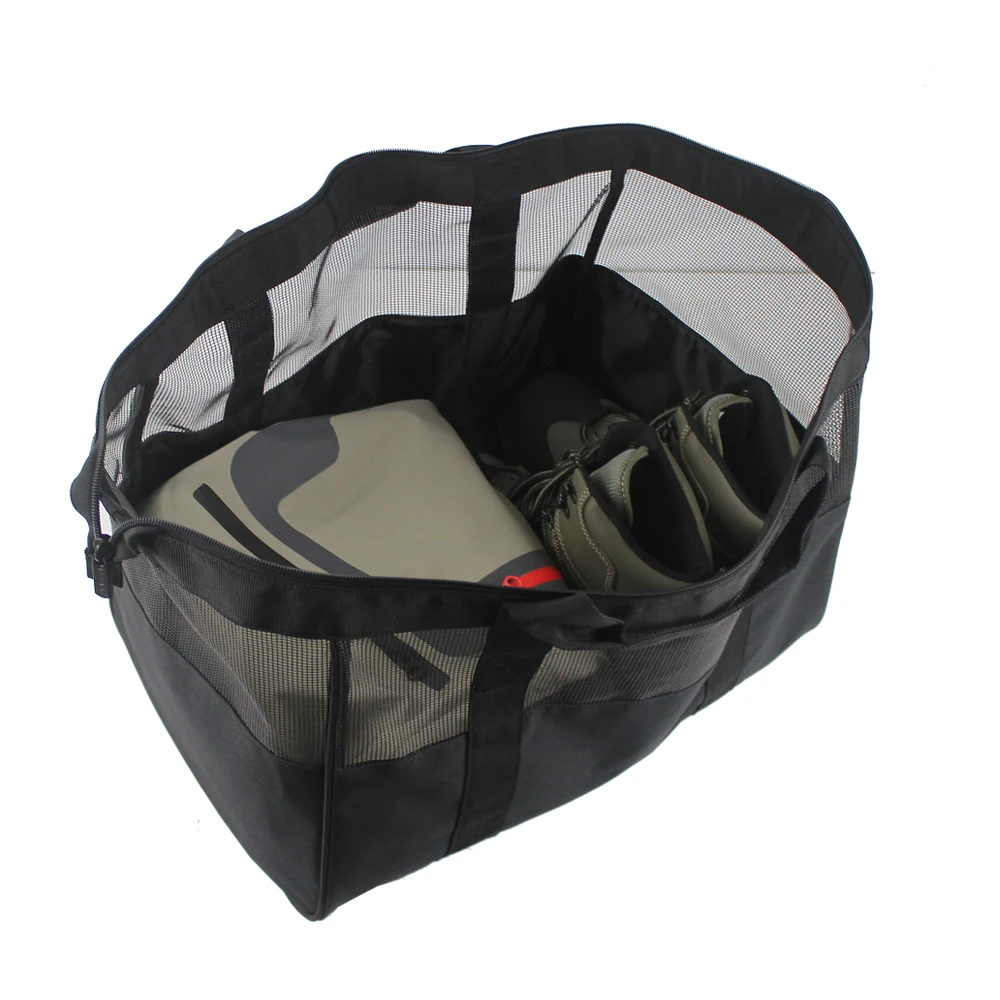 Outdoor  Gym Bag  Fishing  Hunting Wader Bag Chest Waders and Wading Boots shoes Storage Bag hand  Mesh  bags