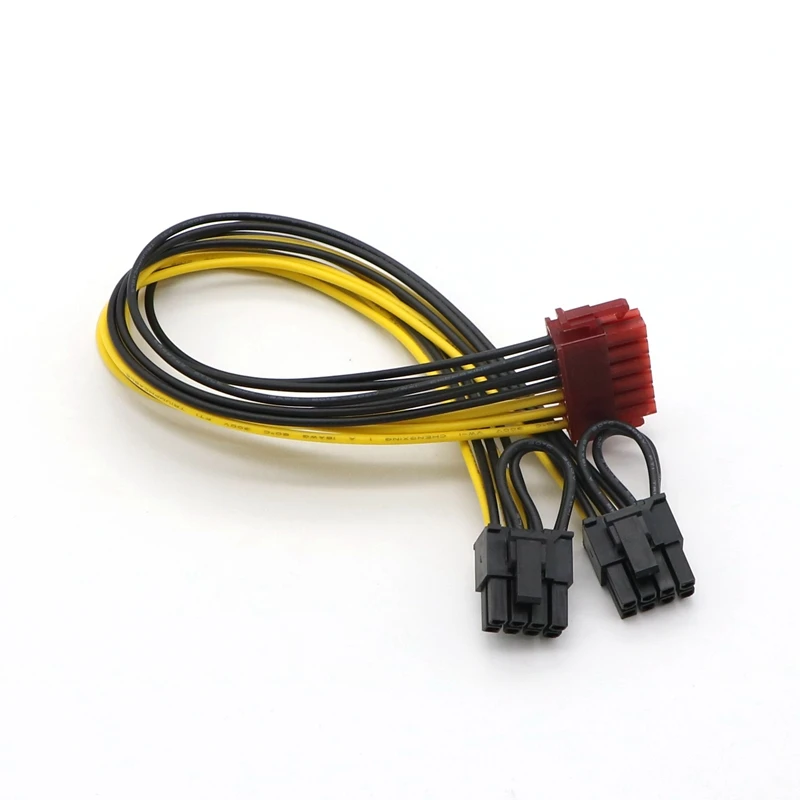 Black Sleeved 12Pin to Dual PCI-E 8Pin (6+2Pin) Power Cable for Enermax Modular PSU.