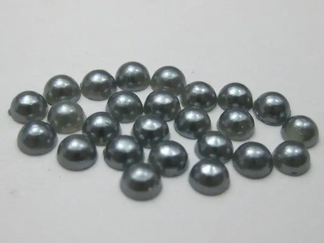 

2000 Grey Half Pearl Bead 4mm Flat Back Round Gems Scrapbook Craftaft