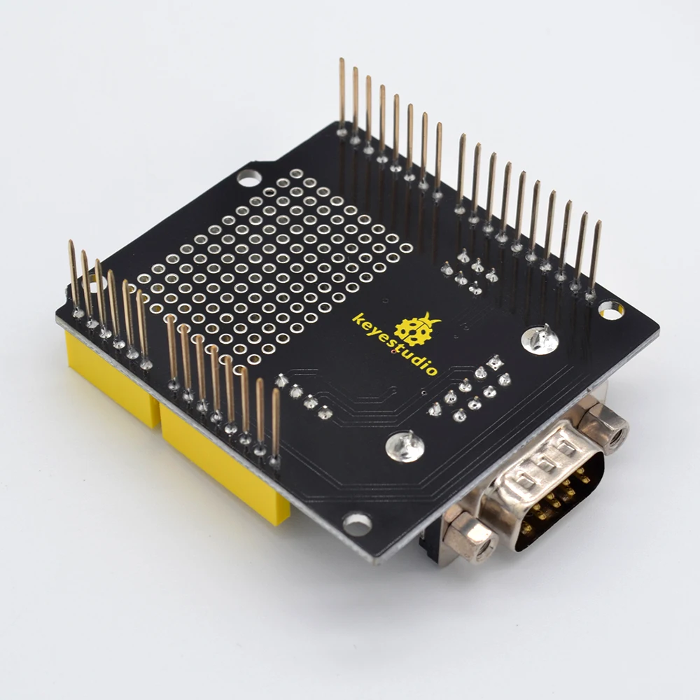 Keyestudio-Placa de escudo de conversión RS232 a TTL para Arduino UNOR3, Compatible con interfaz RS232