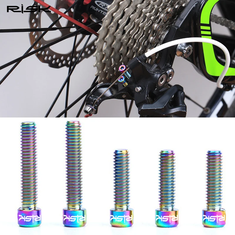 

Derailleur H/L tension bolts Risk ultralight titanium alloy M4x13.5/20mm Socket Head Bolt mountain bike Derailleur set