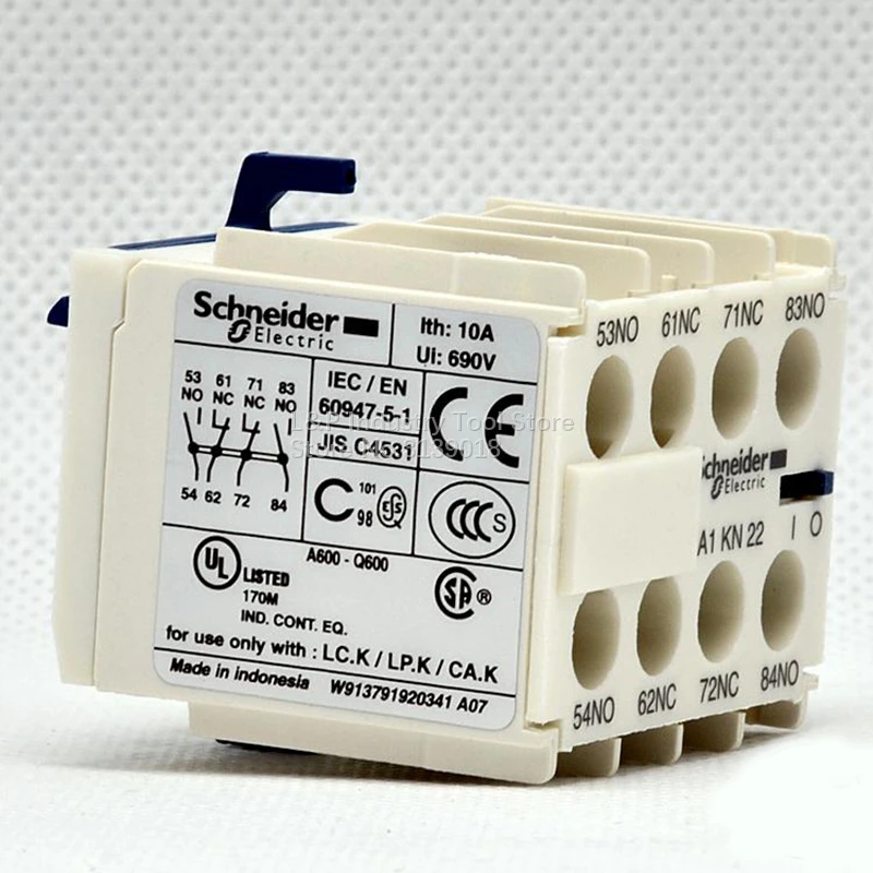 Imagem -02 - Original Schneider La1kn22 Elétrico Bloco de Contato Auxiliar La1-kn22 para k tipo Contator 2no 2nc Novo