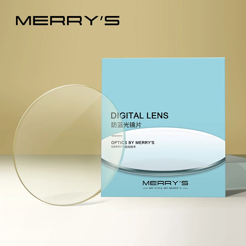 MERRYS Anti Blue Light Series 1.56 1.61 1.67 Optical Lenses Anti-Blue Light Prescription Glasses Lens Myopia Thin HMC Lenses