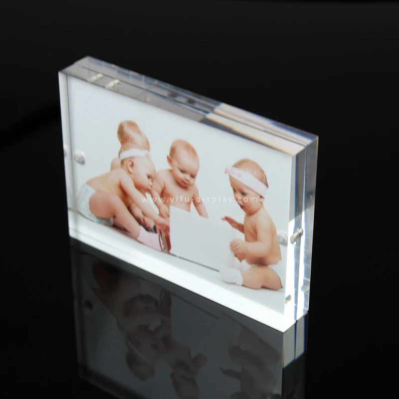 4x6 Wholesale Magnetic Acrylic Photo Frame, Acrylic Photo Picture Frame, Acrylic Photo Block Wholesale