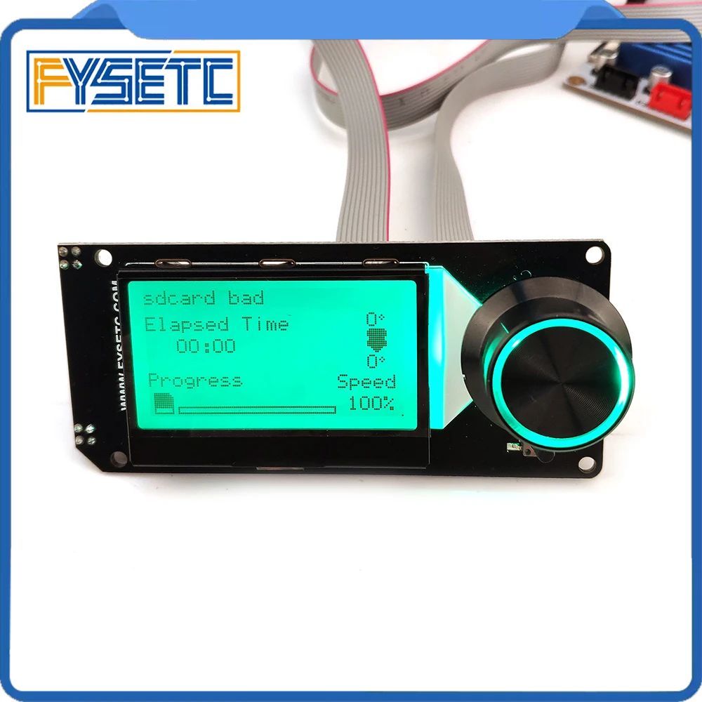 Typ A MINI12864 ekran LCD mini 12864 v2.1 wyświetlacz podświetlenie RGB czarny wsparcie Marlin DIY dla SKR z kartą SD części drukarki 3D — zdjęcie 3