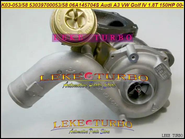 Free Ship K03 53 58 53039700053 53039700058 Turbo For Audi A3 1.8L VW Golf IV AUQ BVR AGU ALN ARZ ARX AUM AVJ AWT AVC AWU 1.8T