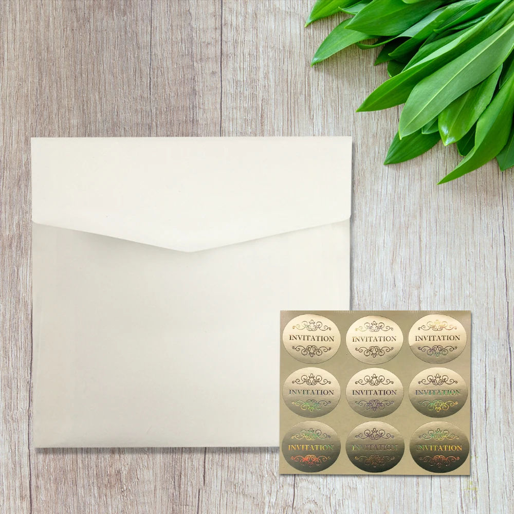 Vintage Invitations With a Key Pendant, Customized Wedding Invitation Card - Set of 50 image 4