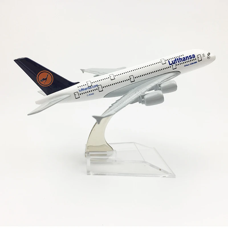 Lufthansa Airlines Aeroplane model Airbus A380 airplane 16CM Metal alloy diecast 1:400 airplane model toys Collectible gifts