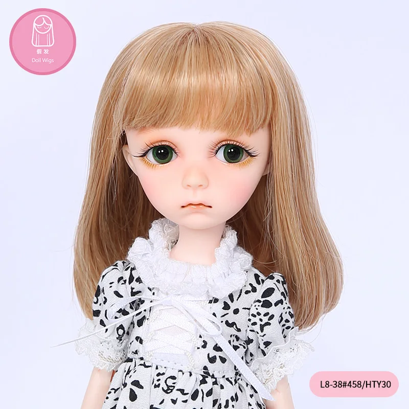 

Free Shipping BJD Wig 1/8 Long Hair Brown Color High Temperature For BJD Dolls 4.5-6 inch For Boy Girl Oueneifs Doll Accessories