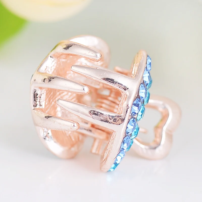 EASYA Small Crystal Heart Ornaments Hairdressing Accessories Jewelry For Women