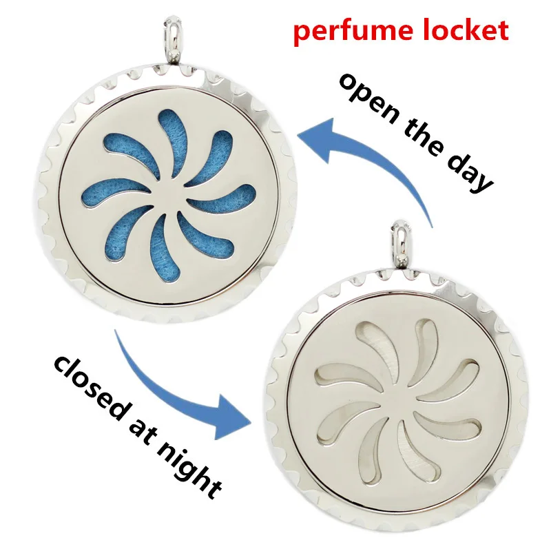 New arrival! 30mm diffuser pendant necklace 316L stainless steel twist aromatherapy lockets with rotatable face