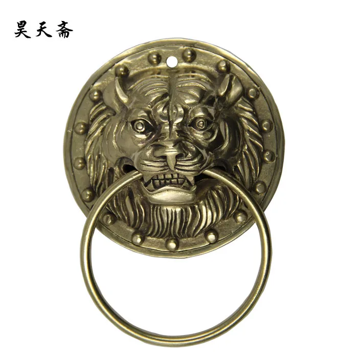 [Haotian vegetarian] new Chinese ancient bronze door knocker door handle copper beast handle HTA-1115