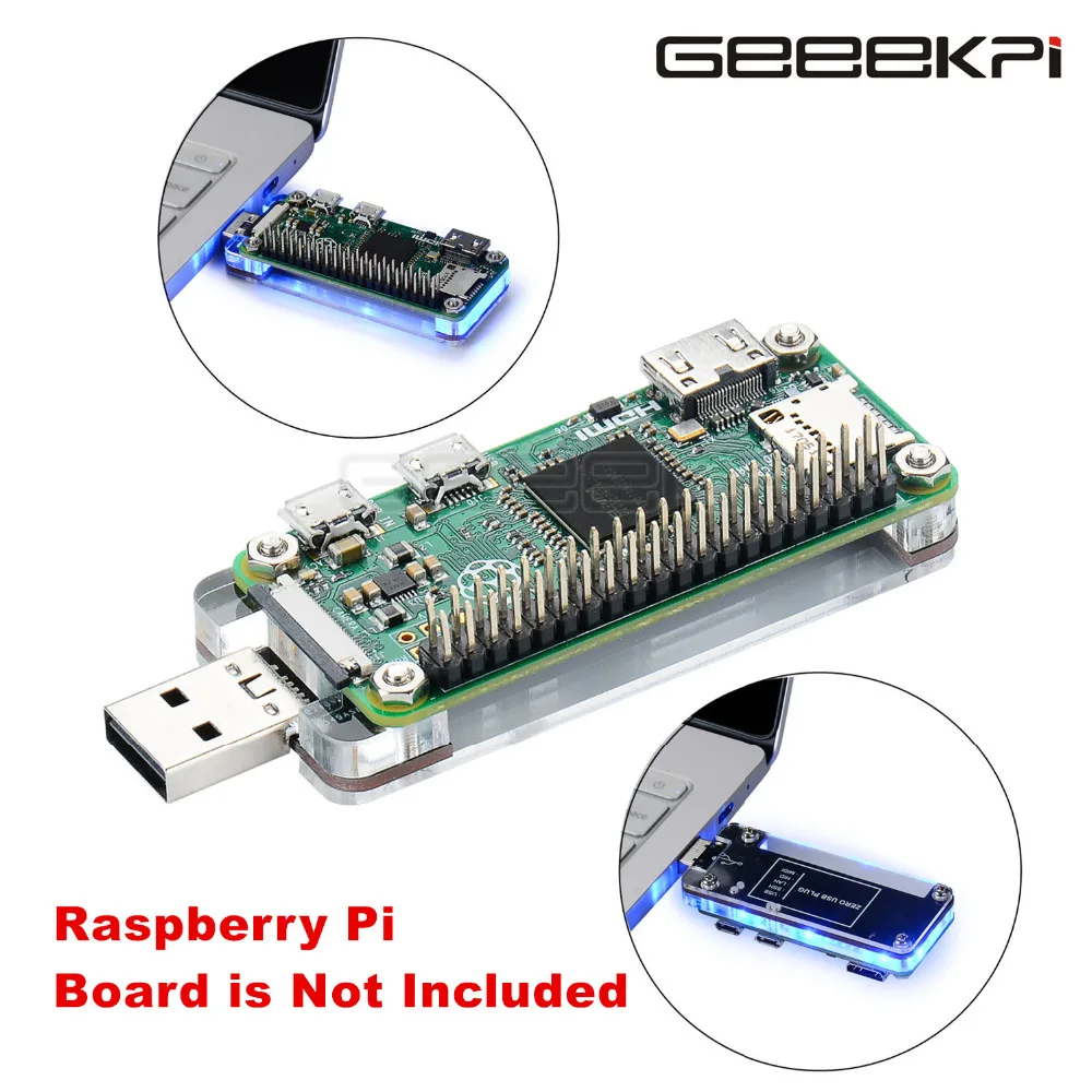 GeeekPi klucz USB moduł Breakout Expansion Kit dla Raspberry Pi Zero / W (brak W zestawie), można włożyć zarówno przednią, jak i tylną stronę