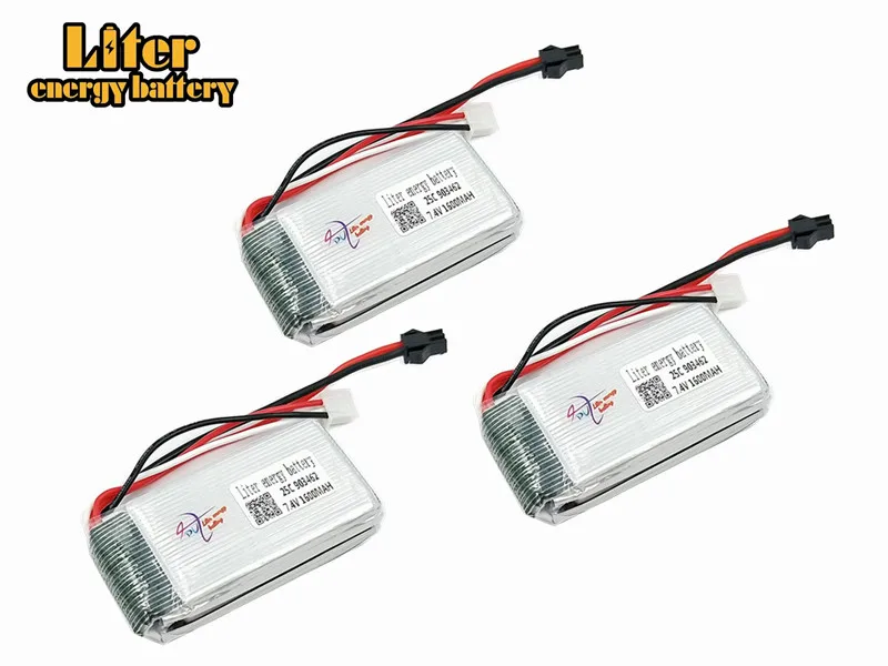 3PCS 7.4V 1600mAh 25c Lipo battery For FT009 RC Boat speedboat 12428 battery Lipo 2S 7.4 V 1600 mah 903462 2S JST SM KET T PLUG