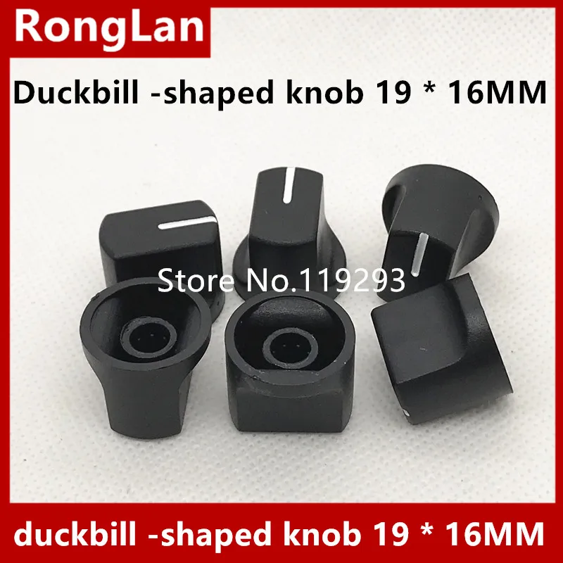 

[BELLA]A duckbill -shaped knob 19 * 16MM potentiometer knob encoder shaft hole 6mm flower band switch--100PCS/LOT