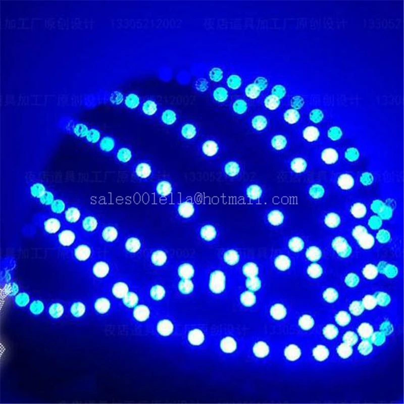 New Bule Color LED Luminous Growing Light Up Halloween Helmet Robot Helmet Can Change Colors  /Bar/KTV LED Robot Suits Headwear