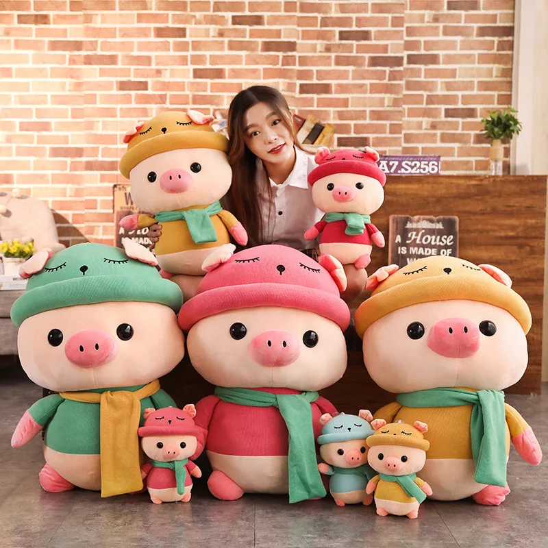 

1pc 35/50cm Cute Cross-dressing Pig Plush Toy Soft Stuffed Cartoon Piggy Animal Doll Baby Appease Toys Kids Birthday Best Gifts