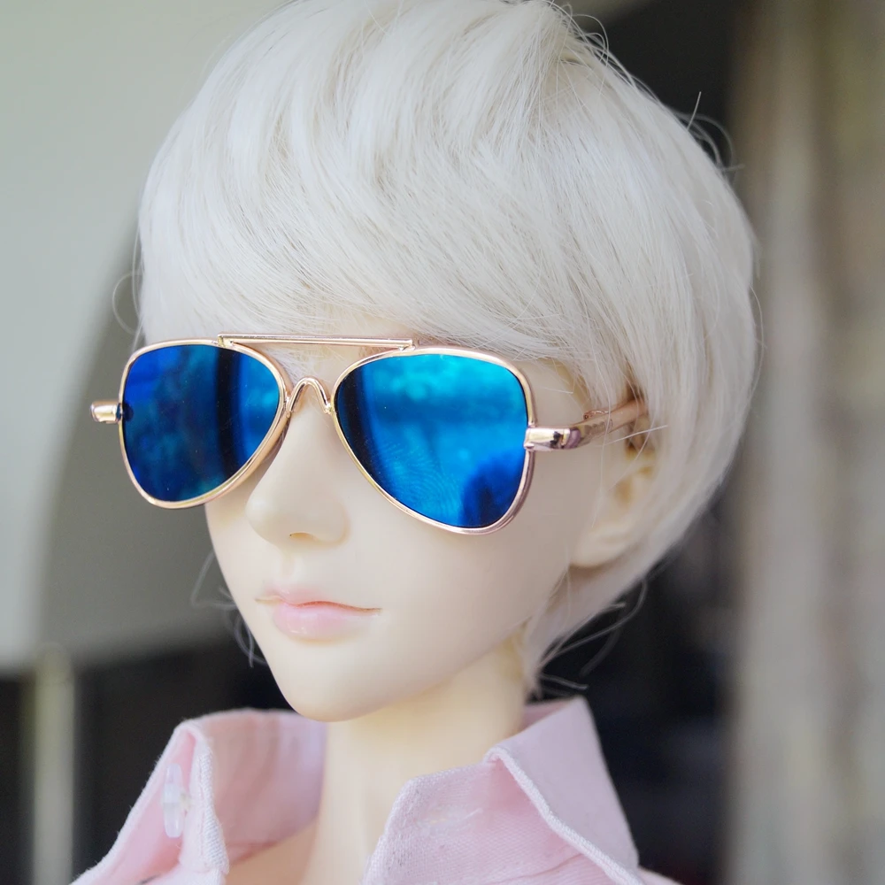 BJD Sunglasses Blue Harley Glasses Bookman Prop For 1/3 24