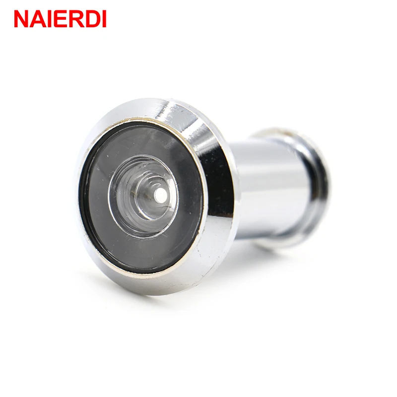 NAIERDI Door Viewer 200 Degree Wide Angle Peephole Security Hidden Door Adjustable Glass Lens For Furniture Hardware Tools