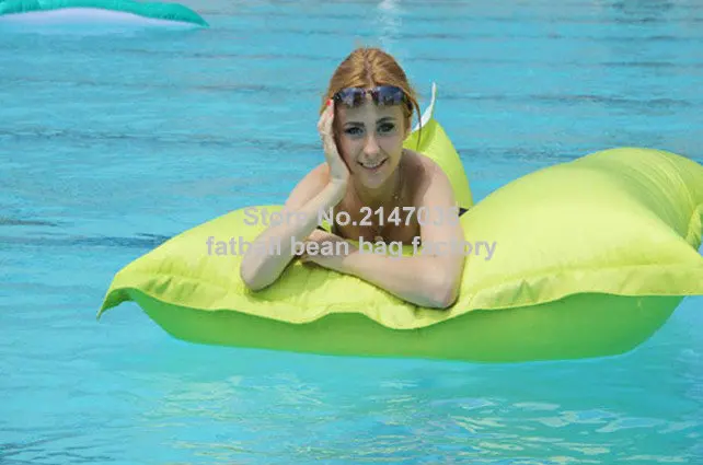 oversized luxury comfortably accommodate adults float beanbag, pool floating bean bag lounge cushion - outdoor enjoyment