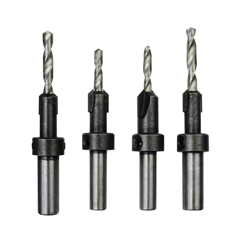 3.5mm 4mm 4.2mm 5mm stopu węglika drewna stolarstwo stożek rozwiercanie frezy do fazowania krok Twist wiertło rozwiercające Bit