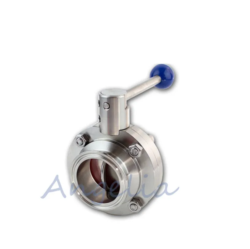 

3-1/2" Sanitary Stainless Steel 316 Butterfly Valve Tri-Clamp OD 106MM Silicone Sealing