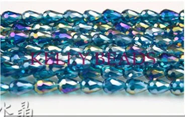 

Wholesale 295pcs 8x11mm Exquisite Dark Blue AB Drop Water Droplets Faceted Glass Crystal Loose Beads With Free Shipping