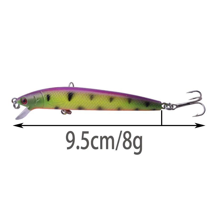 10pcs/lot Minnow Fishing Lure 9.5cm 7.8g Classic style Hard Fishing Bait Fishing Tackle Swimbait Crankbait Pesca bait kit