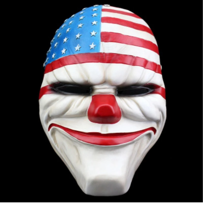 

Payday2 Mask The Heist Dallas Wolf Chains Hoxton Cosplay Resin Masks Halloween Horror Clown Masquerade Carnaval Costume Men