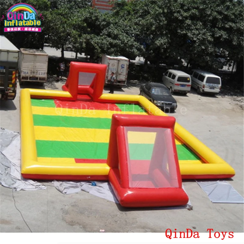 12*6*0.65m Inflatable Playground Court,free Air Blower Inflatable Soccer Field For Sale