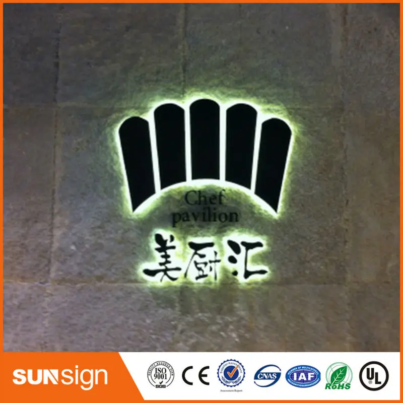 Hoge Kwaliteit Geborsteld Rvs Front Backlit Letters