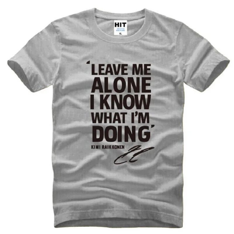 Leave Me Alone I Know What I'm Doing Letter Printed T Shirts Men Short Sleeve O Neck Cotton Men's T-Shirt Summer Hip Hop Top Tee