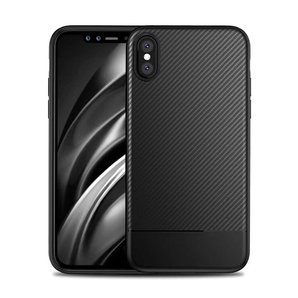 

50pcs/lot Luxury Anti-scratch Carbon Fiber Case for iPhone XS Max XS X iPhone 9 9 Plus 8 8 Plus 7 6 Soft TPU Case