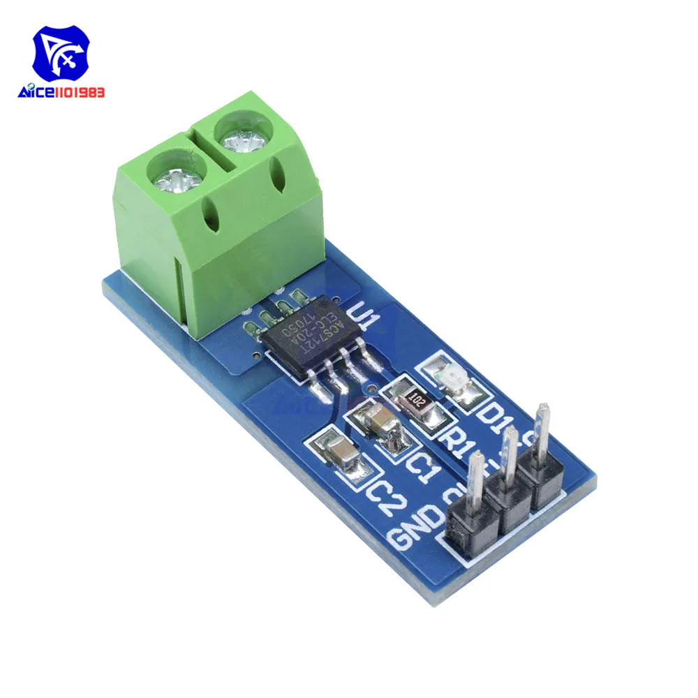 20A Range Hall Current Sensor Module ACS712 Module for Arduino Module ACS712T Hall Transduce Current Sensor