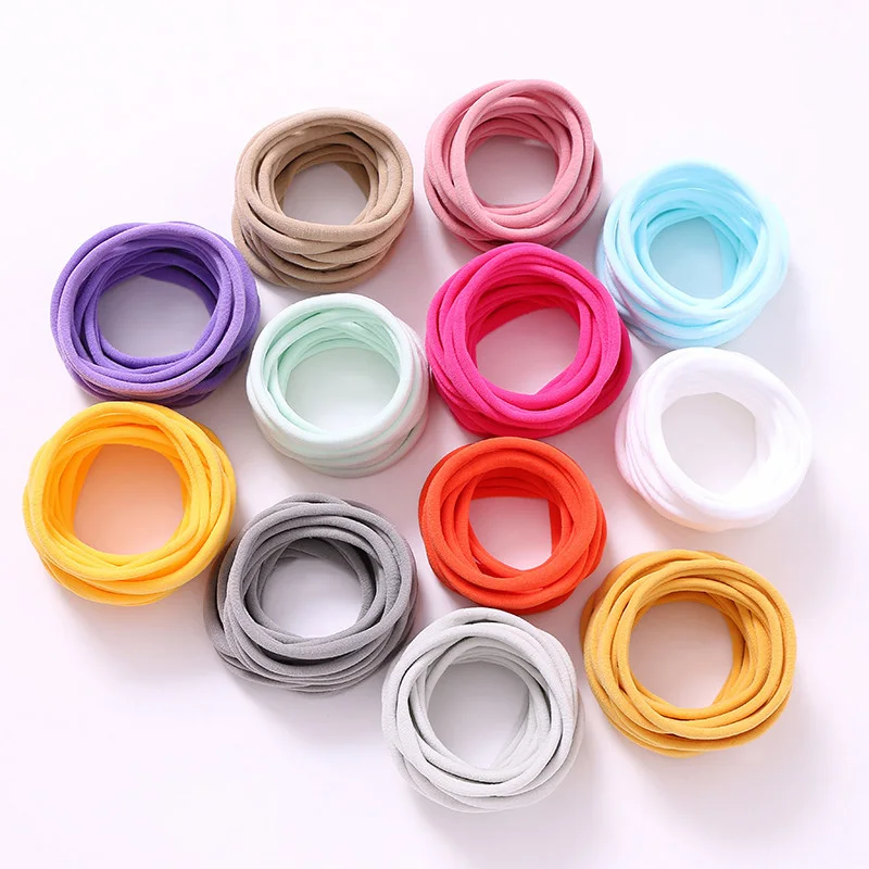

2500 pcs/lot, Baby Girls Nylon Headbands Super Soft Nylon Headbands, DIY Nylon Baby Headbands one size fits most