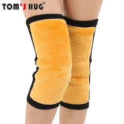 Tom's Hug Brand Gold Velvet Knee Sleeve Support Protect 1 Pcs Plus Velvet Warm Kneepad Cycling Gym Elastic Sports Knee Pad Brace