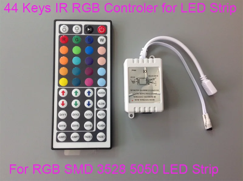 

10PC 44 Keys LED IR RGB Controler LED Lights Controller IR Remote Dimmer Input DC12V 6A For RGB SMD 3528 5050 LED Strip