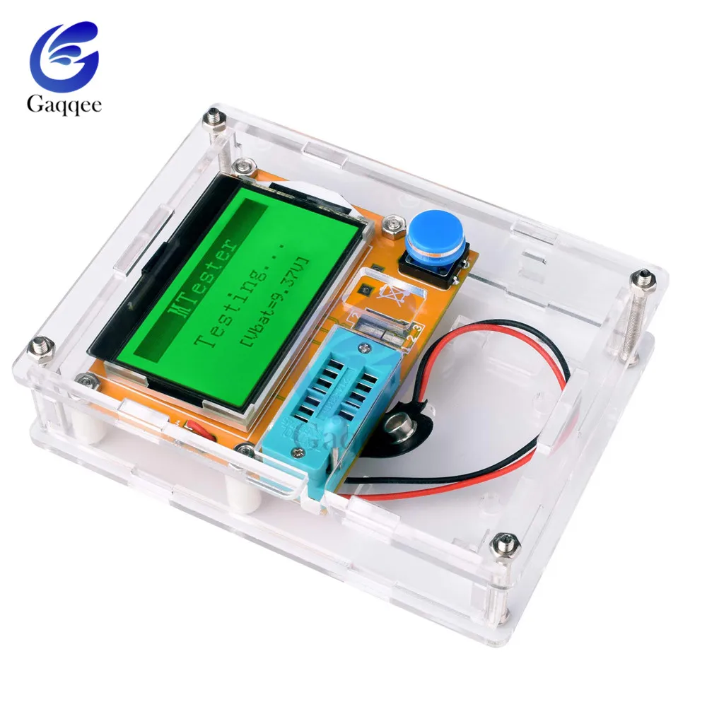 Mega328 LCR-T4 Transistor Tester Diode Triode Capacitance Resistance Inductance Multimeter Module with Transparent Shield Case